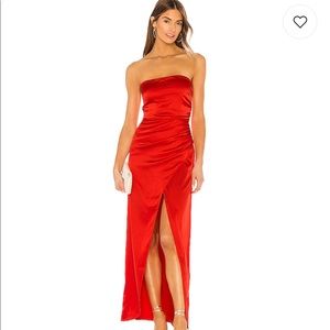 Red maxi dress